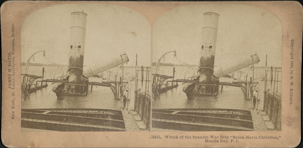 Wreck of the Spanish War Ship “Reina Maria Christina,” Manila Bay, P. I.